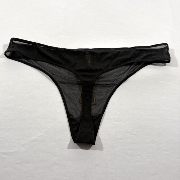 Skims Mesh Built Up Thong Onyx Poly Stretch Intimate Panties 4X PN-BUT-0240 NWT - Picture 7 of 7